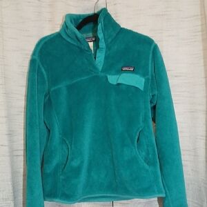 Patagonia  Women's Re-Tool Snap-T Fleece Pullover In Teal Sz L